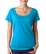 391 Anvil Ladies’ Featherweight Scoop Tee Caribbean Blue