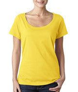 391 Anvil Ladies’ Featherweight Scoop Tee Lemon Zest