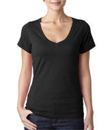 392 Anvil Ladies’ Featherweight V-Neck Tee Black