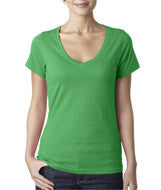 392 Anvil Ladies’ Featherweight V-Neck Tee Green Apple