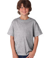 3930B Fruit of the Loom Youth Heavy Cotton HD&reg; T-Shirt Athletic Heather (90/10)
