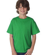 3930B Fruit of the Loom Youth Heavy Cotton HD&reg; T-Shirt Retro Heather Green (50/50)