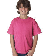 3930B Fruit of the Loom Youth Heavy Cotton HD&reg; T-Shirt Retro Heather Pink (50/50)