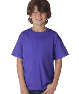 3930B Fruit of the Loom Youth Heavy Cotton HD&reg; T-Shirt Retro Heather Purple (50/50)
