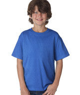 3930B Fruit of the Loom Youth Heavy Cotton HD&reg; T-Shirt Retro Heather Royal (50/50)