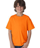 3930B Fruit of the Loom Youth Heavy Cotton HD&reg; T-Shirt Safety Orange (50/ 50)