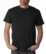 3930P Fruit of the Loom Adult Heavy Cotton HD&reg; T-Shirt with Pocket Black