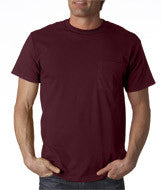 3930P Fruit of the Loom Adult Heavy Cotton HD&reg; T-Shirt with Pocket Maroon