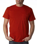3930P Fruit of the Loom Adult Heavy Cotton HD&reg; T-Shirt with Pocket True Red