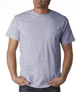 3930P Fruit of the Loom Adult Heavy Cotton HD&reg; T-Shirt with Pocket Athletic Heather (90/10)