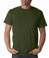 3930P Fruit of the Loom Adult Heavy Cotton HD&reg; T-Shirt with Pocket Military Green