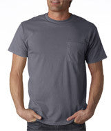 3930P Fruit of the Loom Adult Heavy Cotton HD&reg; T-Shirt with Pocket Charcoal