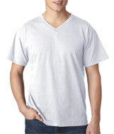 3930V Fruit of the Loom Adult Heavy Cotton HD&reg; V-Neck T-Shirt White