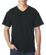 3930V Fruit of the Loom Adult Heavy Cotton HD&reg; V-Neck T-Shirt Black
