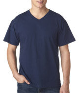 3930V Fruit of the Loom Adult Heavy Cotton HD&reg; V-Neck T-Shirt J Navy