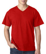 3930V Fruit of the Loom Adult Heavy Cotton HD&reg; V-Neck T-Shirt True Red