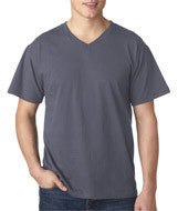 3930V Fruit of the Loom Adult Heavy Cotton HD&reg; V-Neck T-Shirt Charcoal