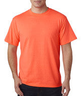 3930 Fruit of the Loom Adult Heavy Cotton HD&reg; T-Shirt Retro Heather Coral (50/50)