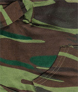 3933 Doggie Skins Baby-Rib Hooded Tee with Pouch Pocket Green Woodland