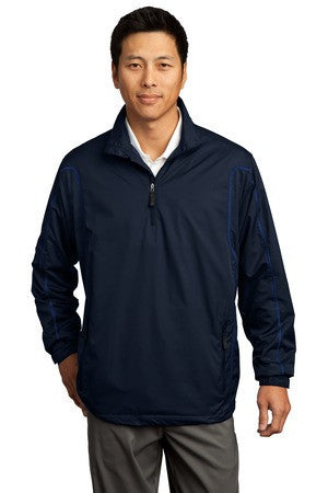 Nike Golf - 1/2-Zip Wind Jacket. 393870 Navy/Varsity Royal