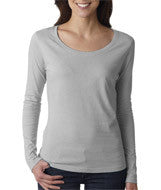 399 Anvil Ladies’ Featherweight Long-Sleeve Scoop Tee Silver