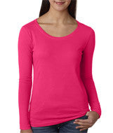 399 Anvil Ladies’ Featherweight Long-Sleeve Scoop Tee Hot Pink