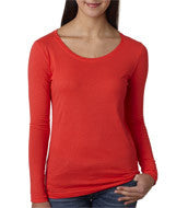 399 Anvil Ladies’ Featherweight Long-Sleeve Scoop Tee Coral
