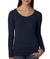 399 Anvil Ladies’ Featherweight Long-Sleeve Scoop Tee Navy