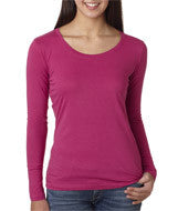 399 Anvil Ladies’ Featherweight Long-Sleeve Scoop Tee Raspberry