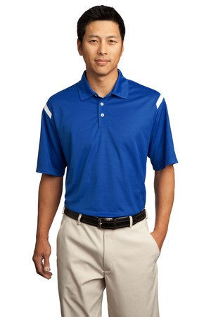 Nike Golf - Dri-FIT Shoulder Stripe Polo. 402394 Varsity Royal/White