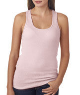 4070 Bella + Canvas Ladies' 2x1 Rib Racerback Longer Length Tank Soft Pink