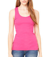 4070 Bella + Canvas Ladies' 2x1 Rib Racerback Longer Length Tank Berry
