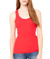 4070 Bella + Canvas Ladies' 2x1 Rib Racerback Longer Length Tank Red