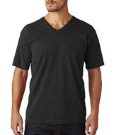 4099 Chouinard Adult Garment-Dyed Combed Ring-Spun Cotton V-Neck Tee Black DirDye