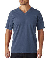 4099 Chouinard Adult Garment-Dyed Combed Ring-Spun Cotton V-Neck Tee Blue Jean PgmDye