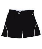 4101 Badger B-Core Ladies "Closer" 6" Athletic Shorts Black/ White