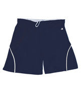 4101 Badger B-Core Ladies "Closer" 6" Athletic Shorts Navy/ White