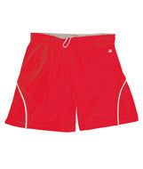 4101 Badger B-Core Ladies "Closer" 6" Athletic Shorts Red/ White