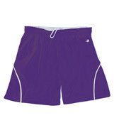 4101 Badger B-Core Ladies "Closer" 6" Athletic Shorts Purple/ White