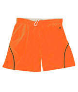 4101 Badger B-Core Ladies "Closer" 6" Athletic Shorts Safety Orange/ Black