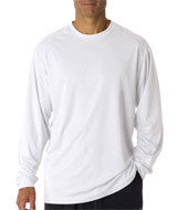 4104 Badger Adult B-Core Long-Sleeve Performance Tee White