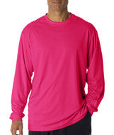 4104 Badger Adult B-Core Long-Sleeve Performance Tee Hot Pink