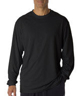 4104 Badger Adult B-Core Long-Sleeve Performance Tee Black