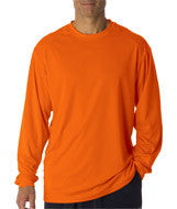 4104 Badger Adult B-Core Long-Sleeve Performance Tee Safety Orange