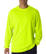4104 Badger Adult B-Core Long-Sleeve Performance Tee Safety Yellow