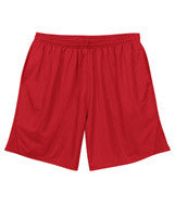 4110 Badger Adult 9" BT5 Performance Trainer Shorts With Pockets Red