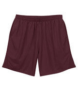 4110 Badger Adult 9" BT5 Performance Trainer Shorts With Pockets Maroon