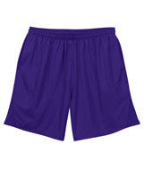 4110 Badger Adult 9" BT5 Performance Trainer Shorts With Pockets Purple