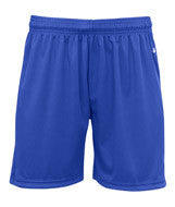 4115 Badger B-Core 6" Ladies "Ace" Athletic Shorts Royal/ White