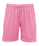 4115 Badger B-Core 6" Ladies "Ace" Athletic Shorts Pink/ White